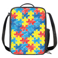 Autism Awareness Drawing Puzzle Print Crossbody Lunch Bag