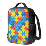 Autism Awareness Drawing Puzzle Print Crossbody Lunch Bag