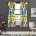 Autism Awareness Drawing Puzzle Print Grommet Curtain Panels