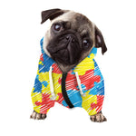 Autism Awareness Drawing Puzzle Print Dog Zip Up Hoodie