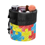 Autism Awareness Drawing Puzzle Print Drawstring Makeup Bag