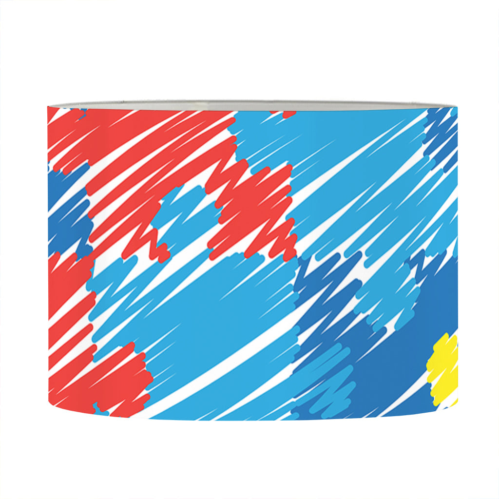 Autism Awareness Drawing Puzzle Print Drum Lamp Shade