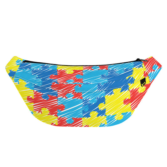 Autism Awareness Drawing Puzzle Print Fanny Pack