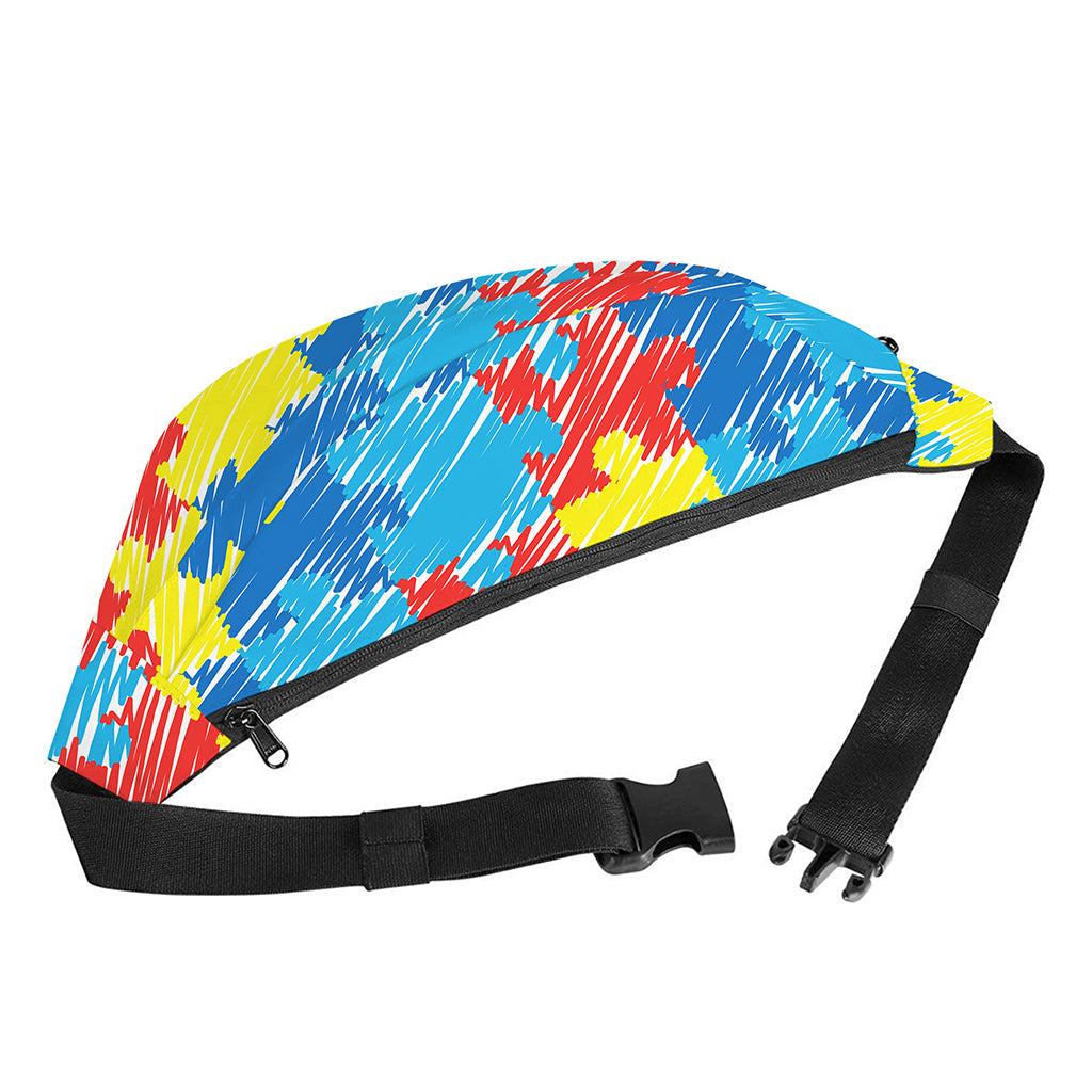 Autism Awareness Drawing Puzzle Print Fanny Pack
