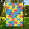 Autism Awareness Drawing Puzzle Print Garden Flag