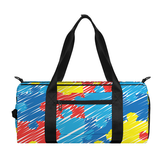 Autism Awareness Drawing Puzzle Print Gym Bag