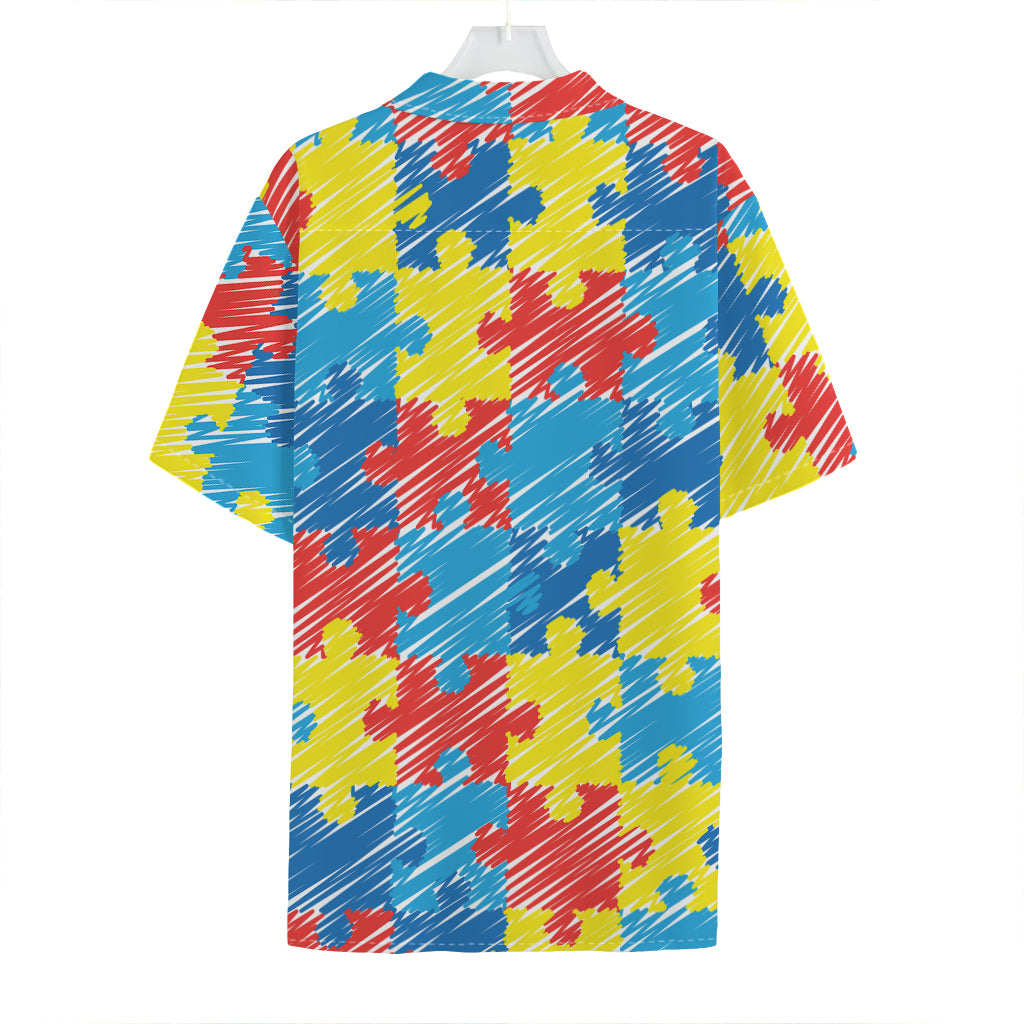 Autism Awareness Drawing Puzzle Print Hawaiian Shirt