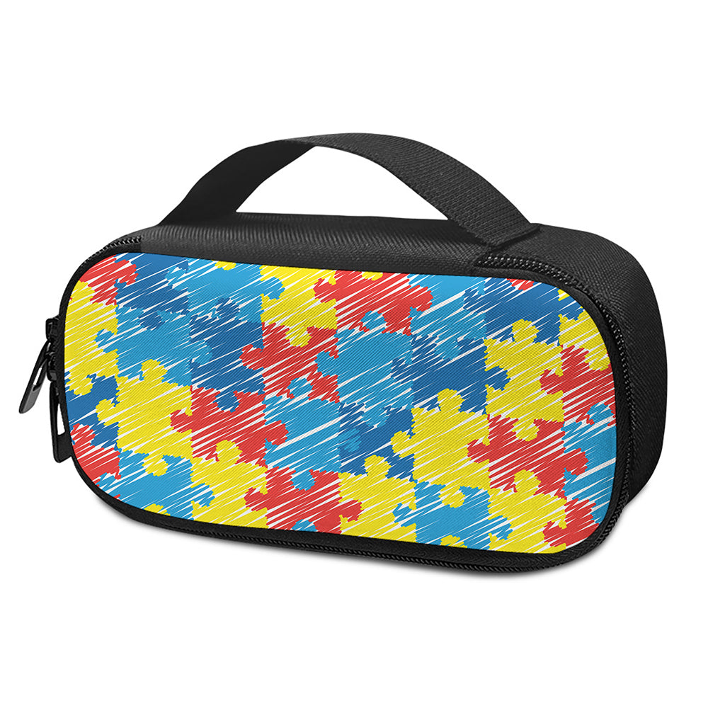 Autism Awareness Drawing Puzzle Print Insulin Cooler Travel Case
