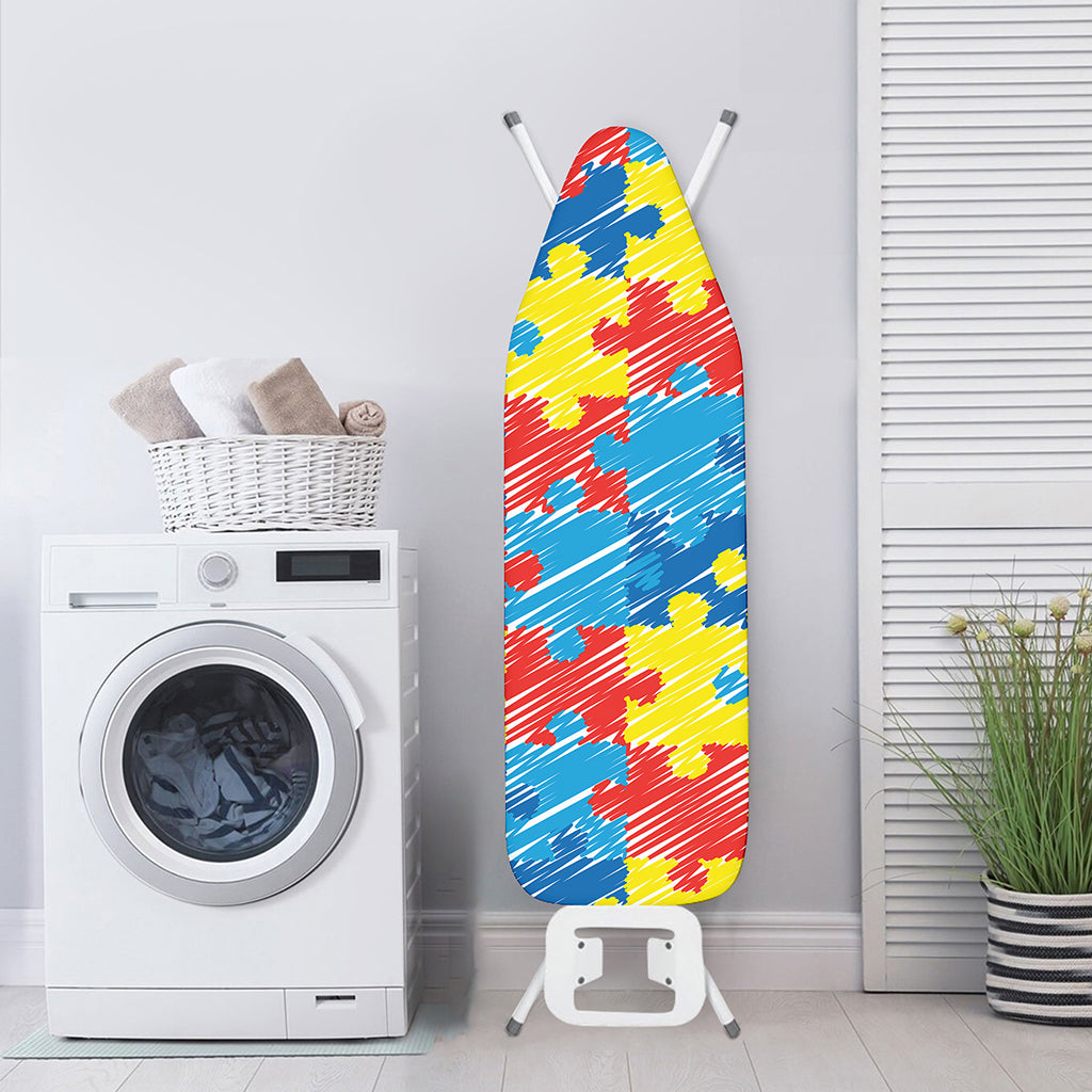 Autism Awareness Drawing Puzzle Print Ironing Board Cover