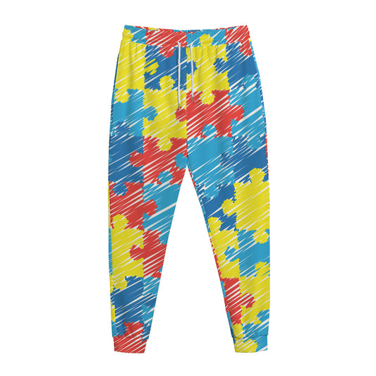 Autism Awareness Drawing Puzzle Print Jogger Pants