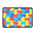 Autism Awareness Drawing Puzzle Print Kitchen Mat