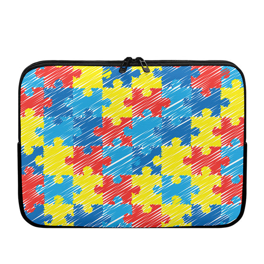 Autism Awareness Drawing Puzzle Print Laptop Sleeve