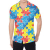 Autism Awareness Drawing Puzzle Print Men's Shirt