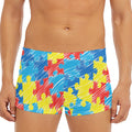 Autism Awareness Drawing Puzzle Print Men's Short Boxer Briefs