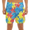 Autism Awareness Drawing Puzzle Print Men's Split Running Shorts