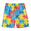 Autism Awareness Drawing Puzzle Print Men's Swim Trunks