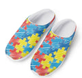 Autism Awareness Drawing Puzzle Print Mesh Casual Shoes