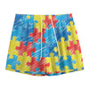 Autism Awareness Drawing Puzzle Print Mesh Shorts