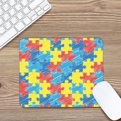 Autism Awareness Drawing Puzzle Print Mouse Pad