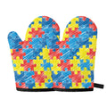 Autism Awareness Drawing Puzzle Print Oven Mitts
