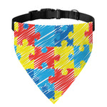 Autism Awareness Drawing Puzzle Print Over The Collar Dog Bandana