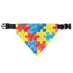 Autism Awareness Drawing Puzzle Print Over The Collar Dog Bandana