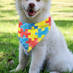 Autism Awareness Drawing Puzzle Print Over The Collar Dog Bandana