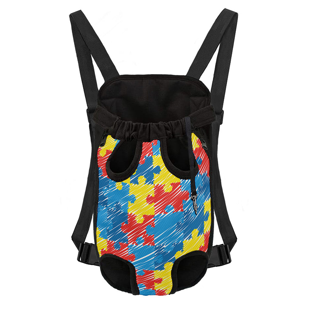 Autism Awareness Drawing Puzzle Print Pet Carrier Backpack