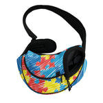 Autism Awareness Drawing Puzzle Print Pet Sling Carrier