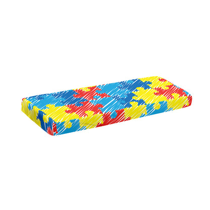 Autism Awareness Drawing Puzzle Print Piano Keyboard Cover