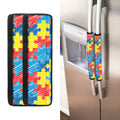 Autism Awareness Drawing Puzzle Print Refrigerator Handle Covers