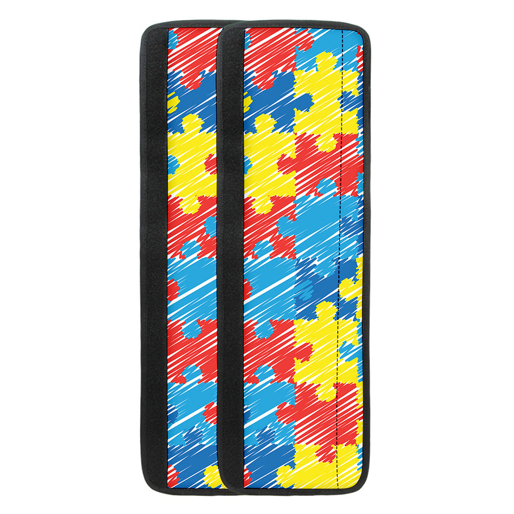 Autism Awareness Drawing Puzzle Print Refrigerator Handle Covers