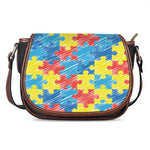 Autism Awareness Drawing Puzzle Print Saddle Bag