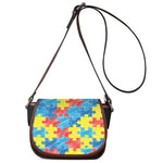 Autism Awareness Drawing Puzzle Print Saddle Bag