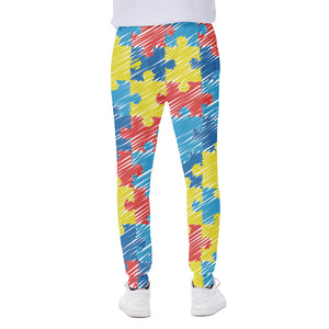 Autism Awareness Drawing Puzzle Print Scuba Joggers