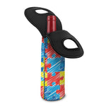 Autism Awareness Drawing Puzzle Print Single Neoprene Wine Tote