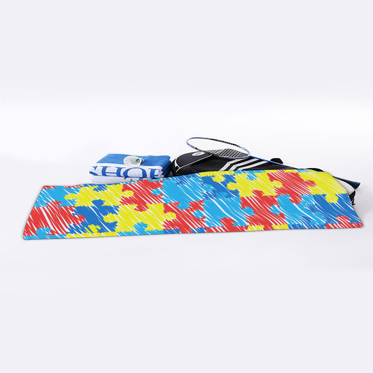 Autism Awareness Drawing Puzzle Print Sports Towel