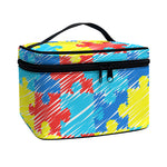 Autism Awareness Drawing Puzzle Print Travel Makeup Bag