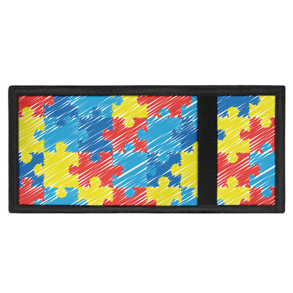 Autism Awareness Drawing Puzzle Print Trifold Wallet