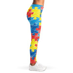 Autism Awareness Drawing Puzzle Print Women's Leggings