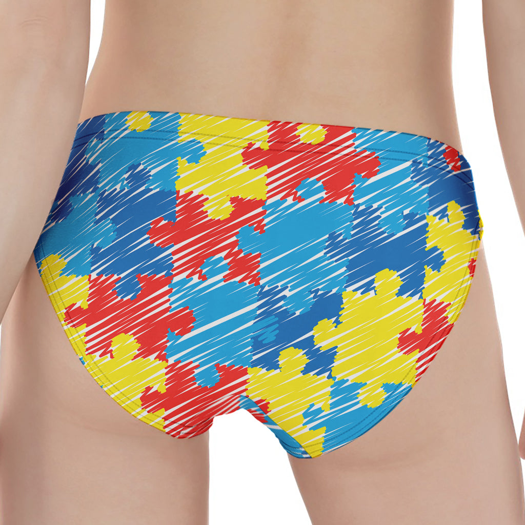 Autism Awareness Drawing Puzzle Print Women's Panties