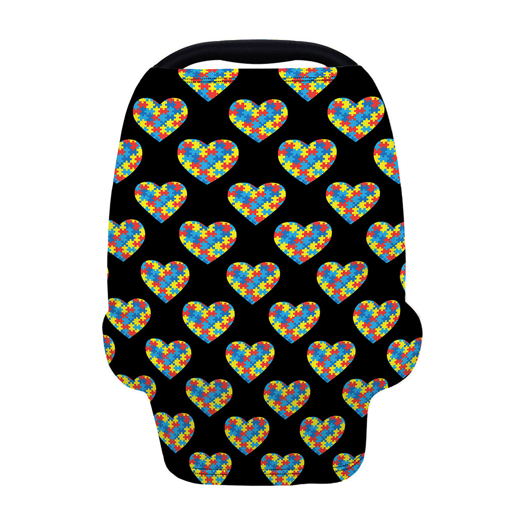 Autism Awareness Heart Pattern Print Baby Seat Cover