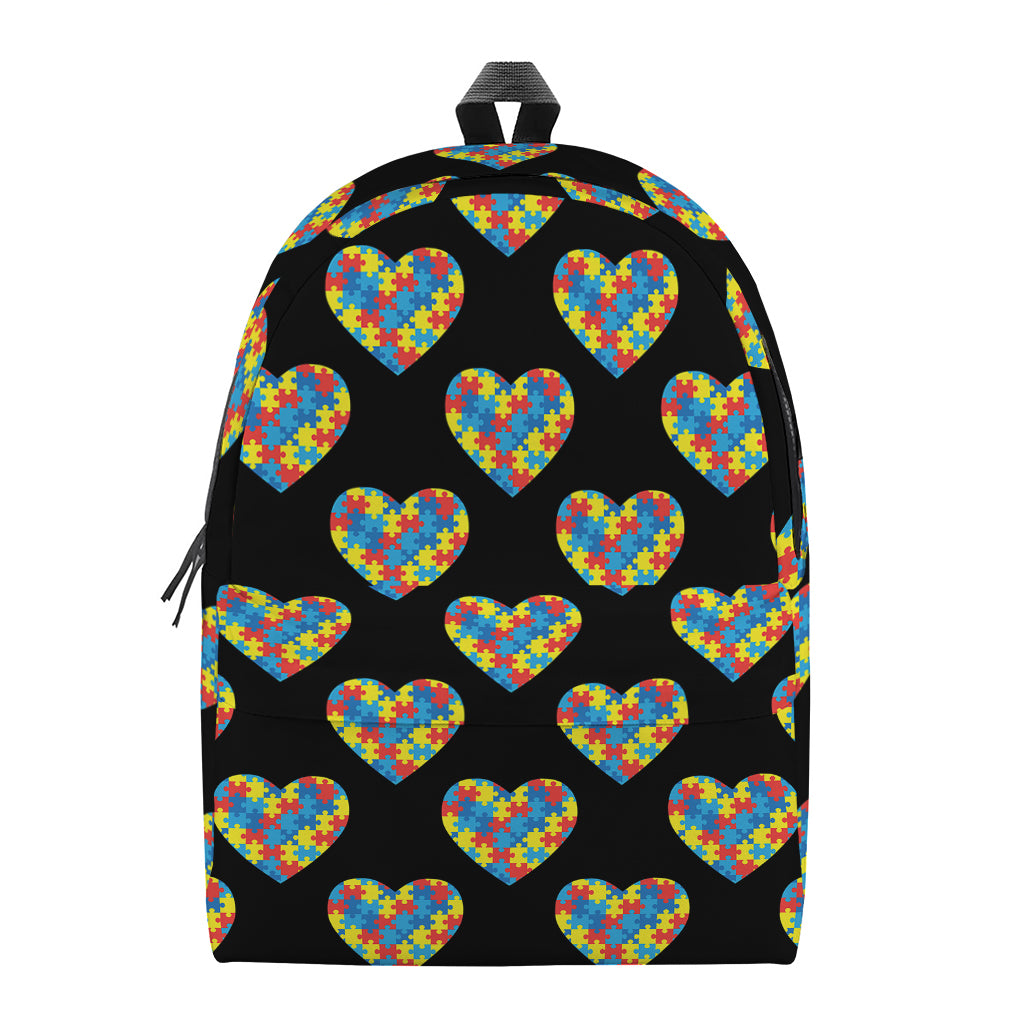 Autism Awareness Heart Pattern Print Backpack