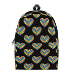 Autism Awareness Heart Pattern Print Backpack