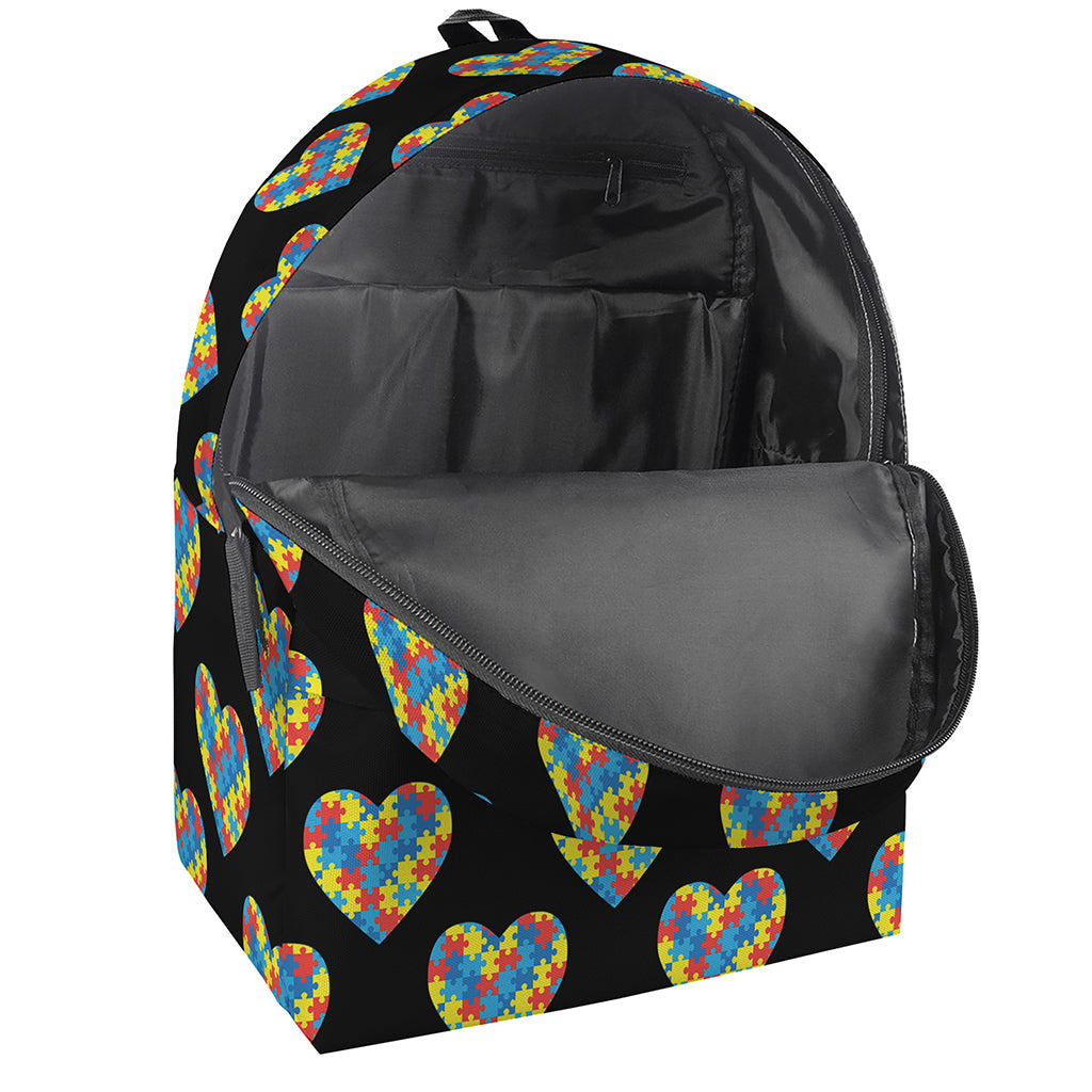 Autism Awareness Heart Pattern Print Backpack