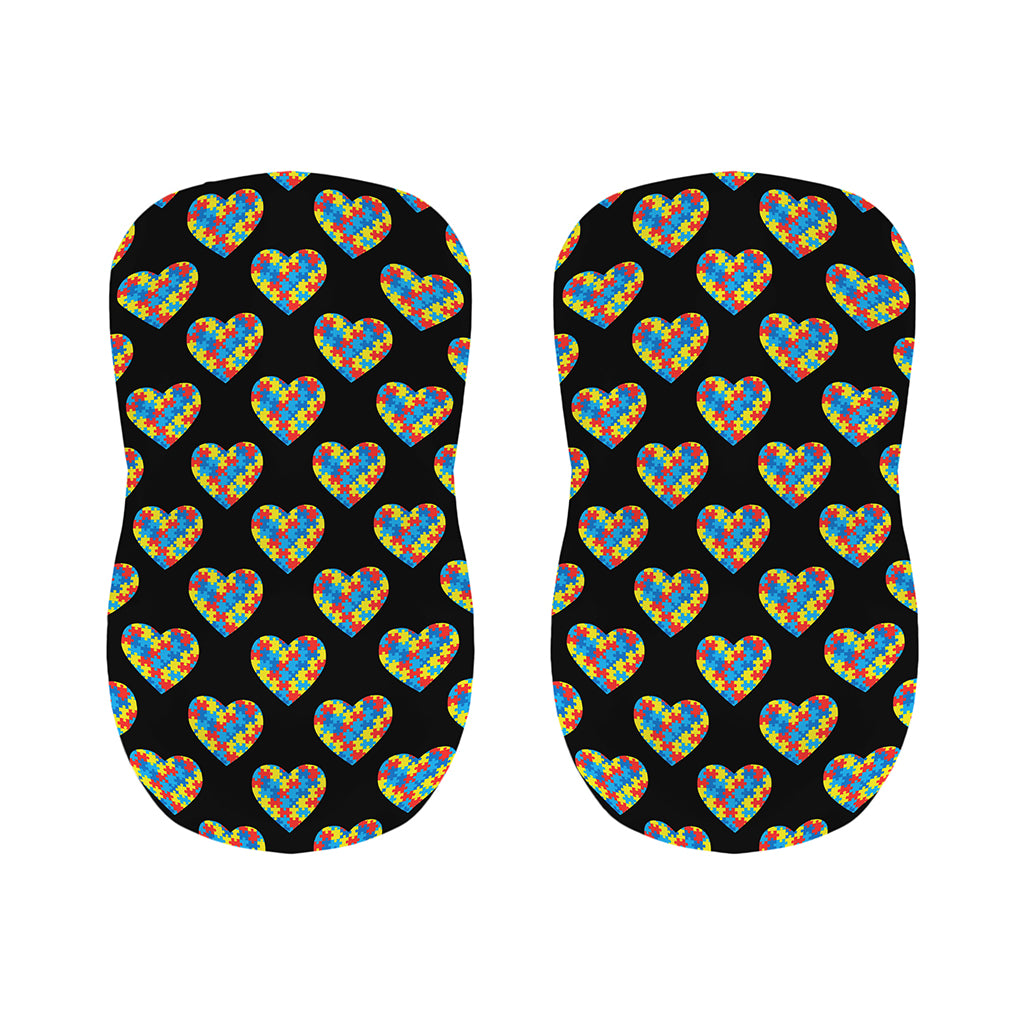 Autism Awareness Heart Pattern Print Bar Stool Covers