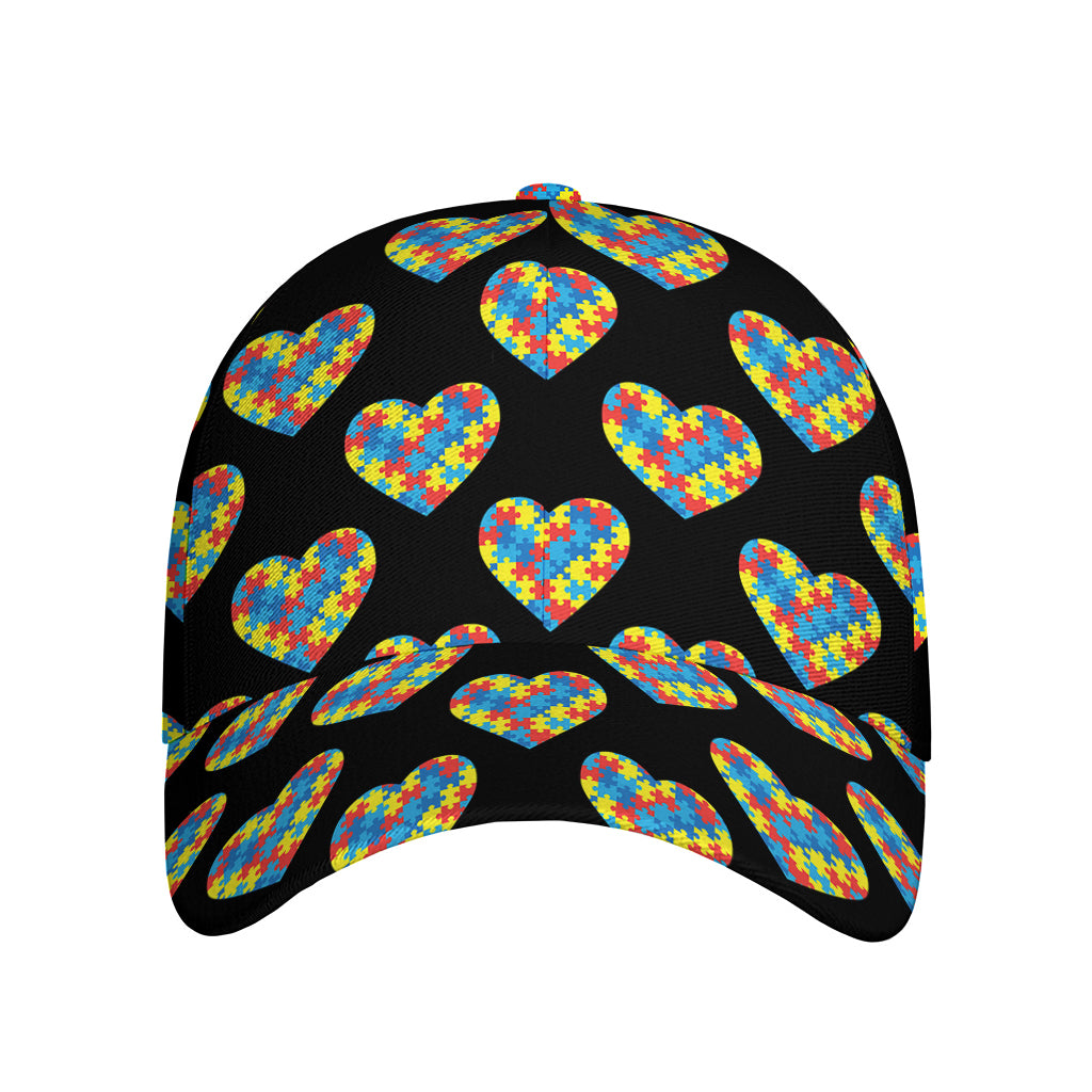 Autism Awareness Heart Pattern Print Baseball Cap