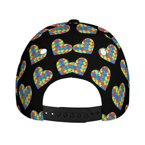 Autism Awareness Heart Pattern Print Baseball Cap