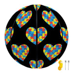 Autism Awareness Heart Pattern Print Basketball