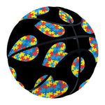 Autism Awareness Heart Pattern Print Basketball